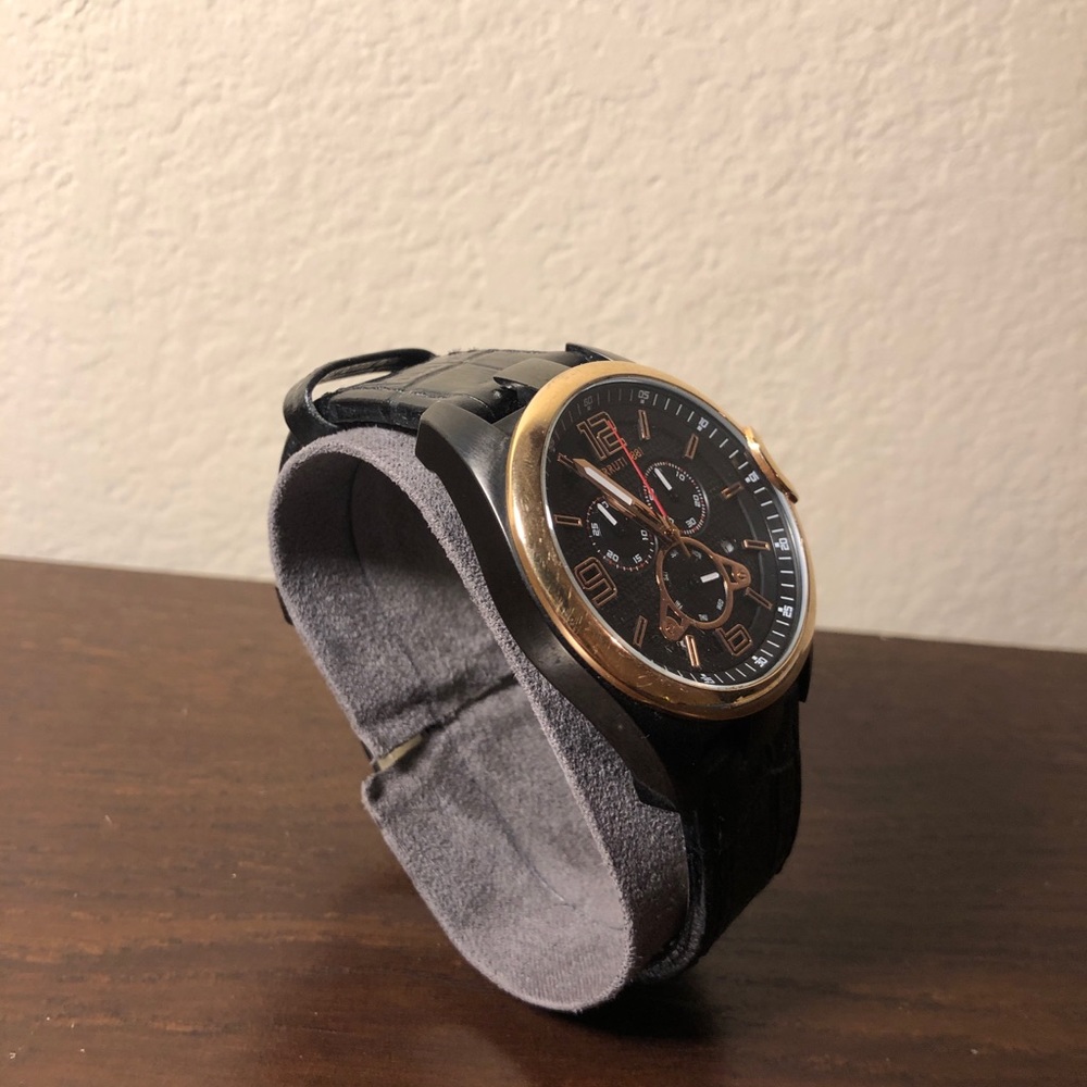 Black/gold Cerruti 1881 Watch For Men.